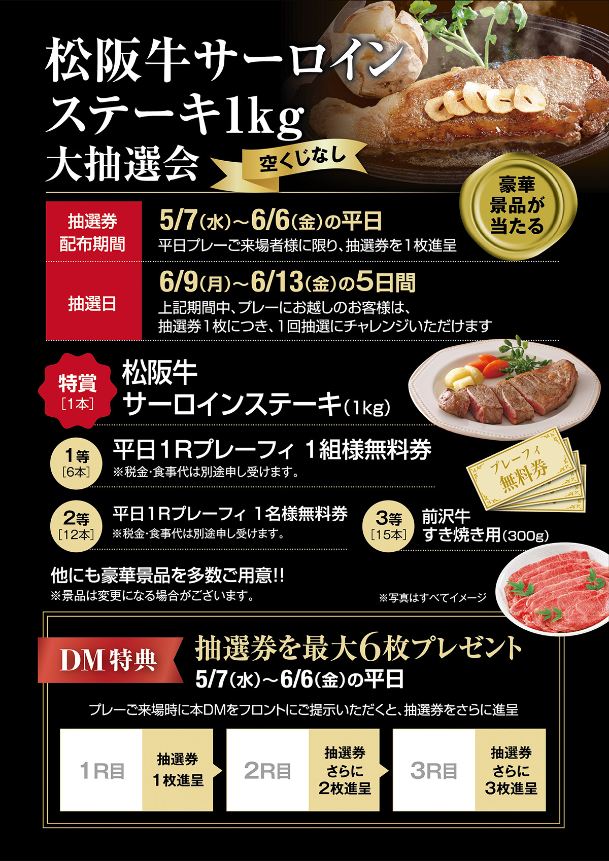 松坂牛サーロインステーキ大抽選会